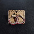 Eternal Kiss - Silver Beaded Hoops 30mm