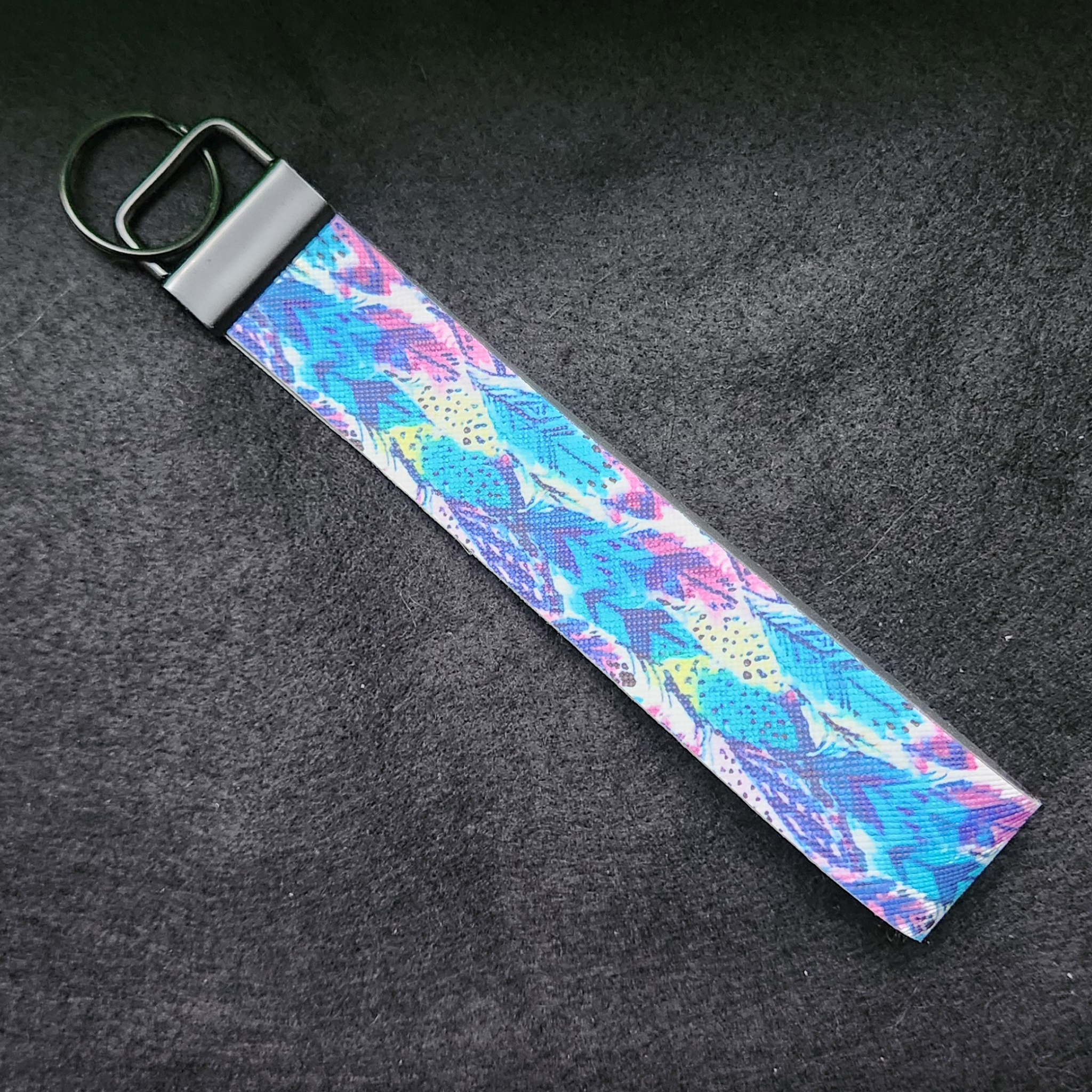 Watercolour Feathers Wristlet (Faux Leather)