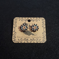 Rainbow Teal & Black Variation B Stud Set