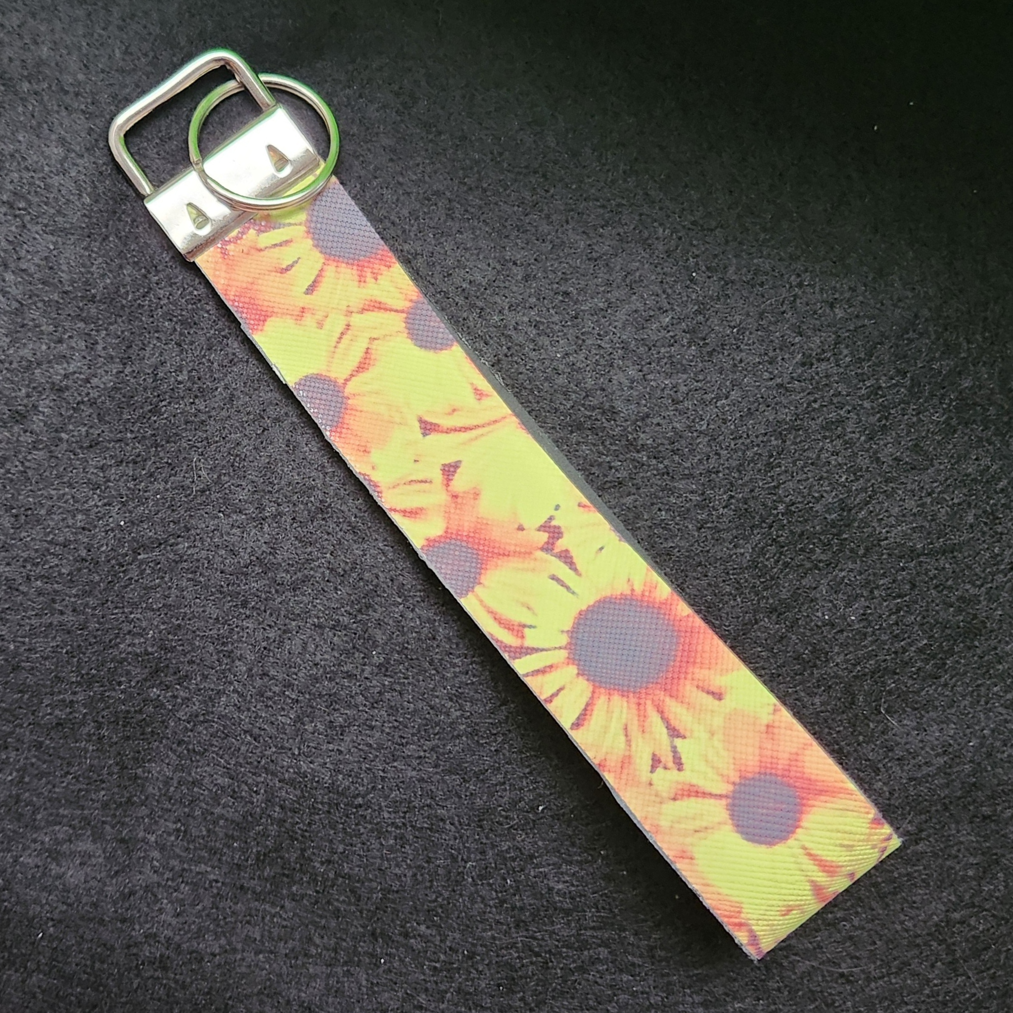 Large Sunflower Wristlet (Faux Leather)