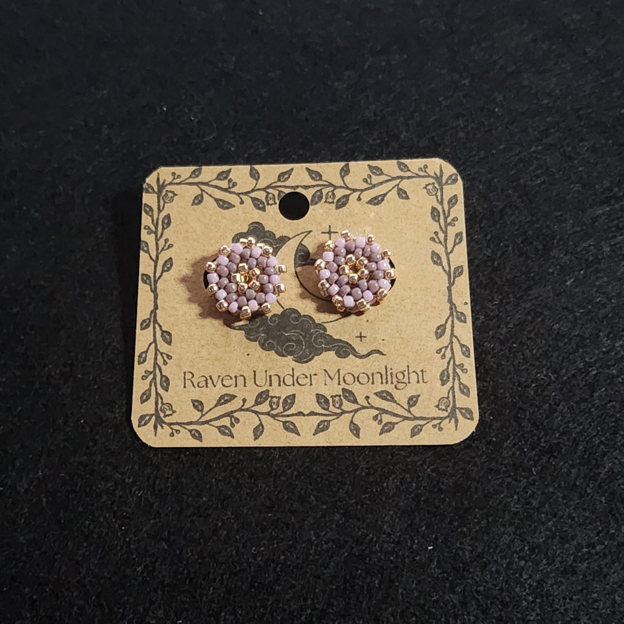 Lavender & Pale Mauve Stud Set