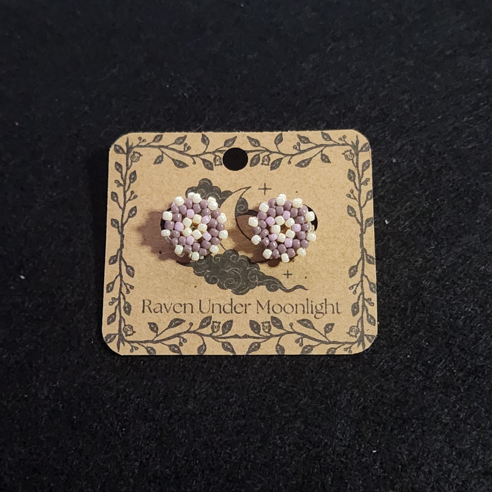 Light Beige, Lavender & Pale Mauve Stud Set