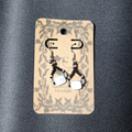 Shell Beaded Teardrops (Silver)