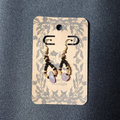 Purple Amethyst Beaded Teardrops (Gold)