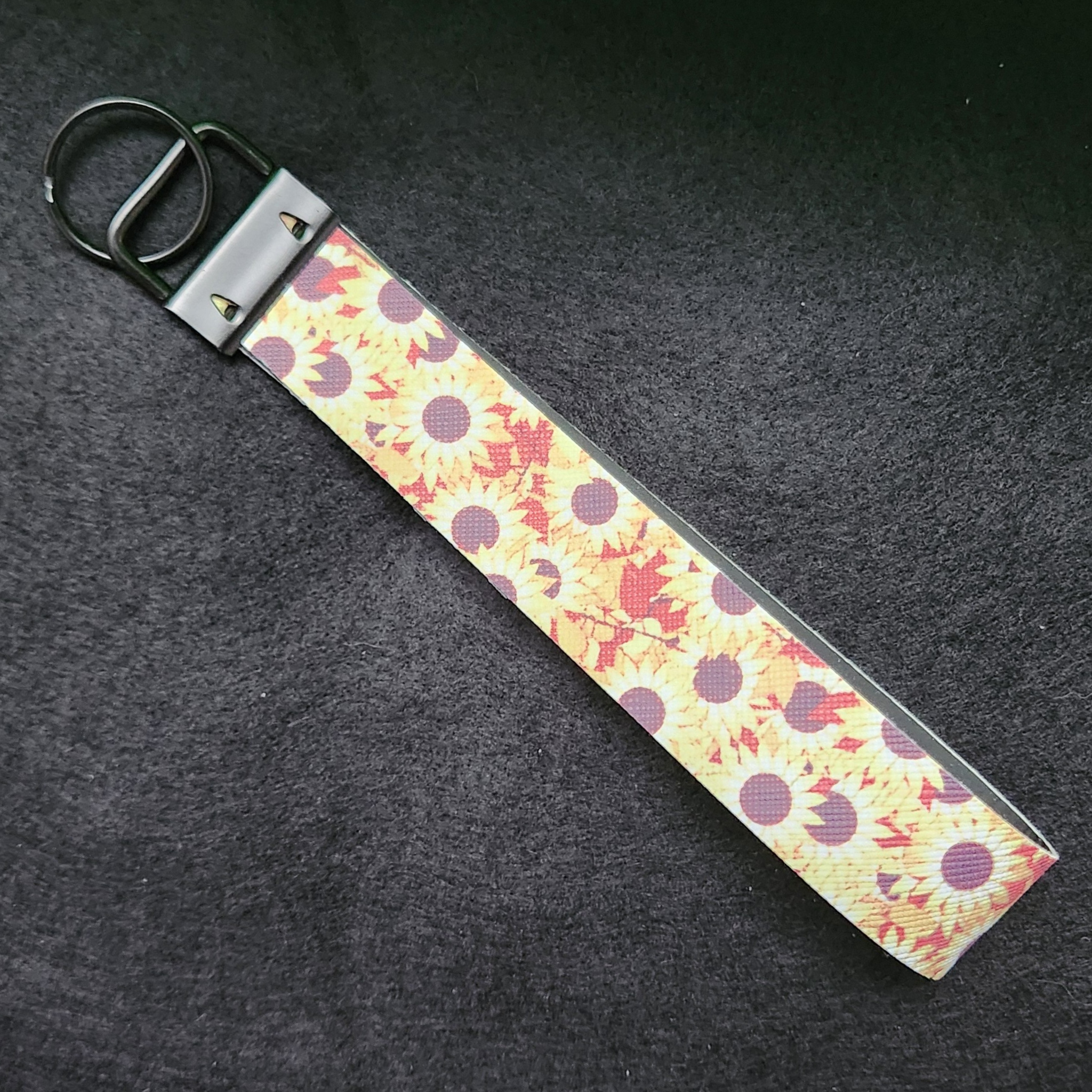 Small Sunflower Wristlet (Faux Leather)