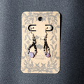 Purple Amethyst Beaded Teardrops (Silver)