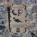 Beige, Lilac & Plumeria Stud Set
