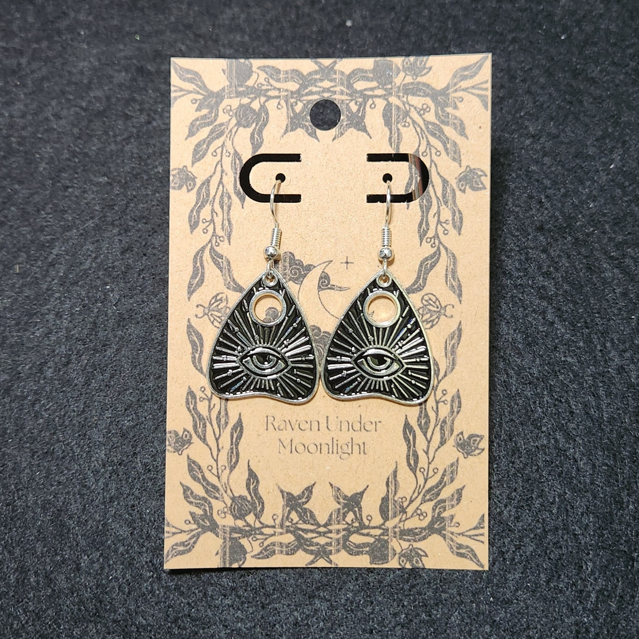 Eye Planchette Dangles (Silver)