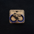 Royal Blush - Black Beaded Hoops 20mm
