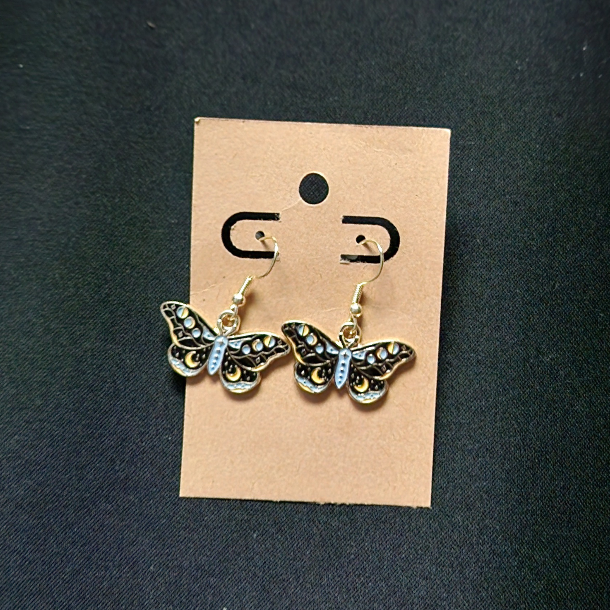 Metal Moon Phase Butterfly (Blue)