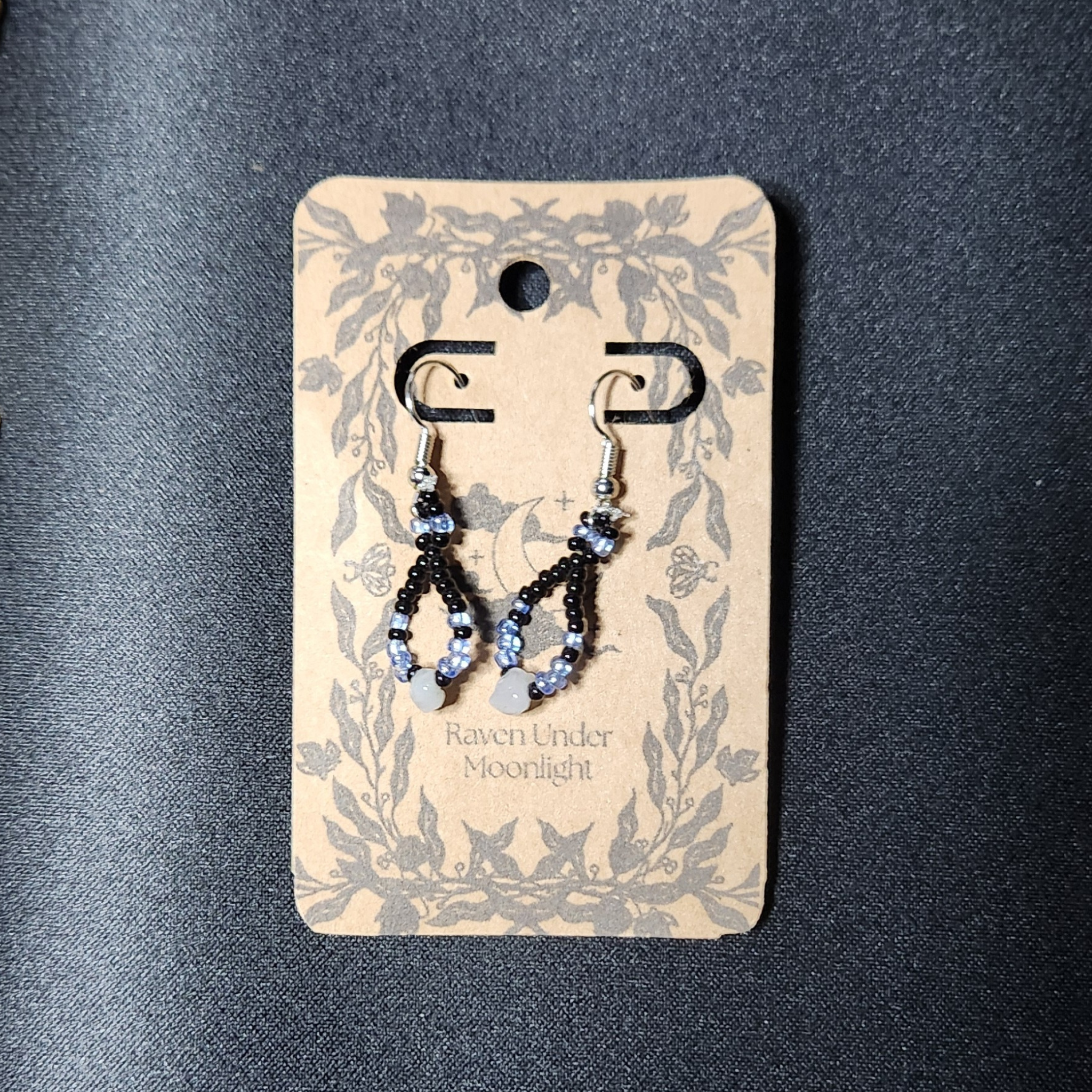 Aquamarine Beaded Teardrops