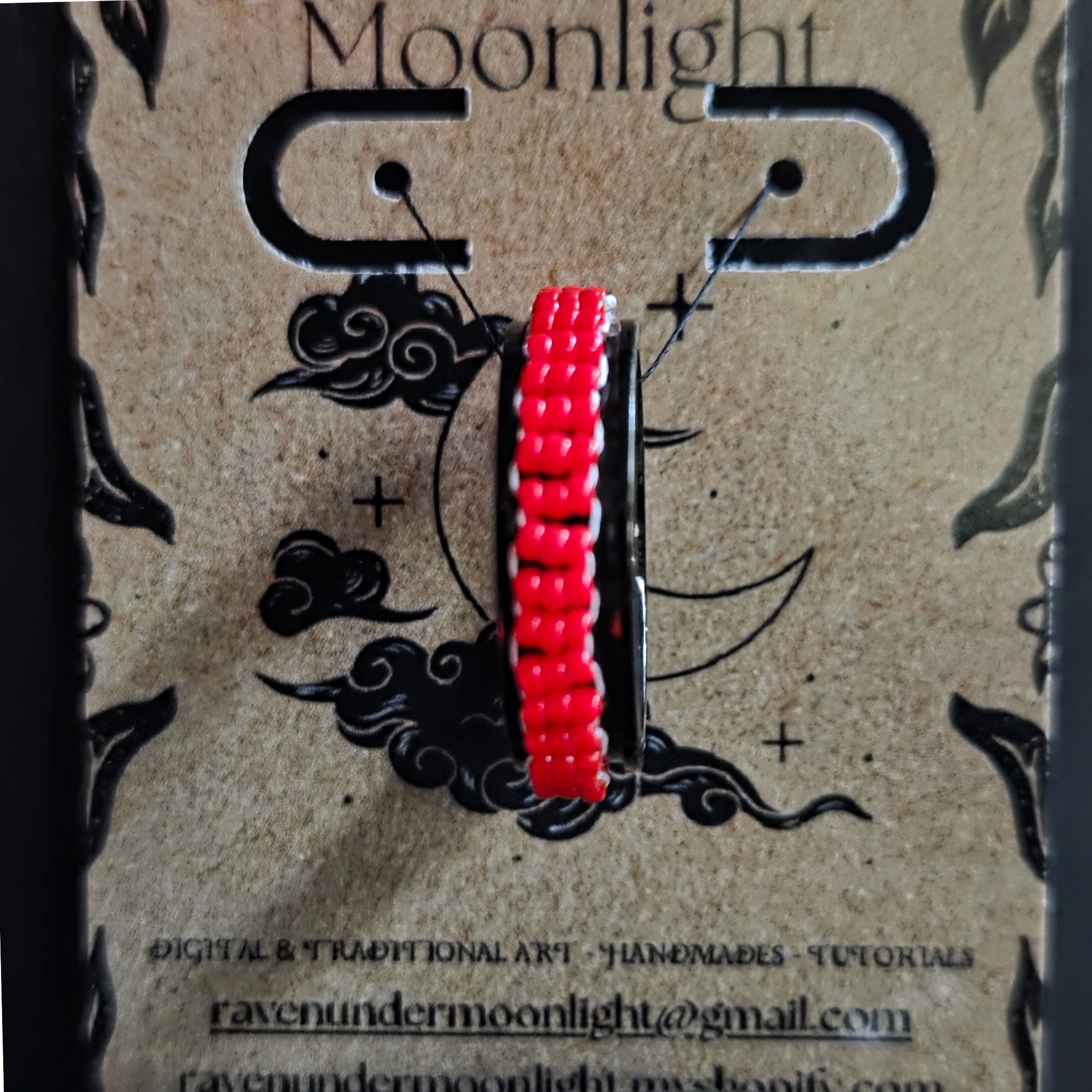 Bright Red Anxiety Ring - Size 7