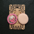 Large Center Textured Pink Roses (Seed Beads)