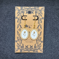 Pearl Framed Rose Dangles (White)