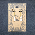 Elegant Kitten Dangles (White)