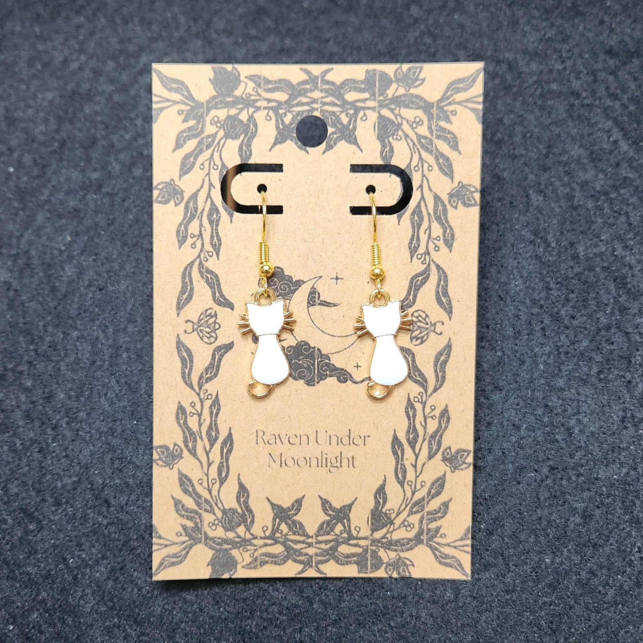 Elegant Kitten Dangles (White)