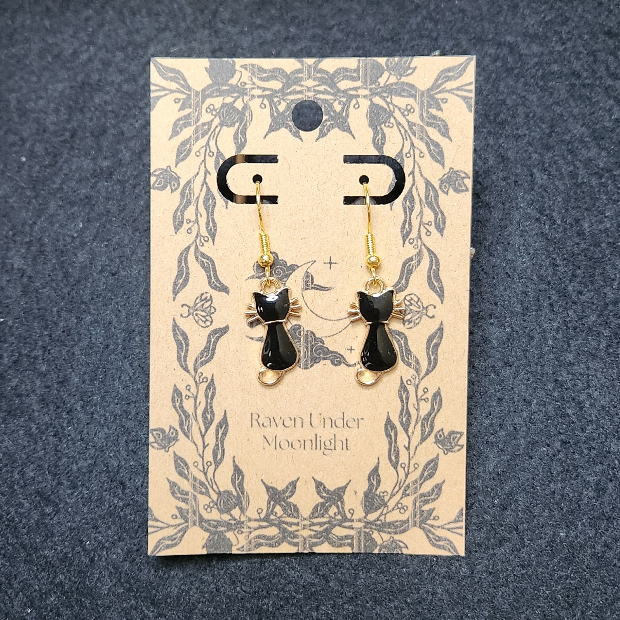 Elegant Kitten Dangles (Black)