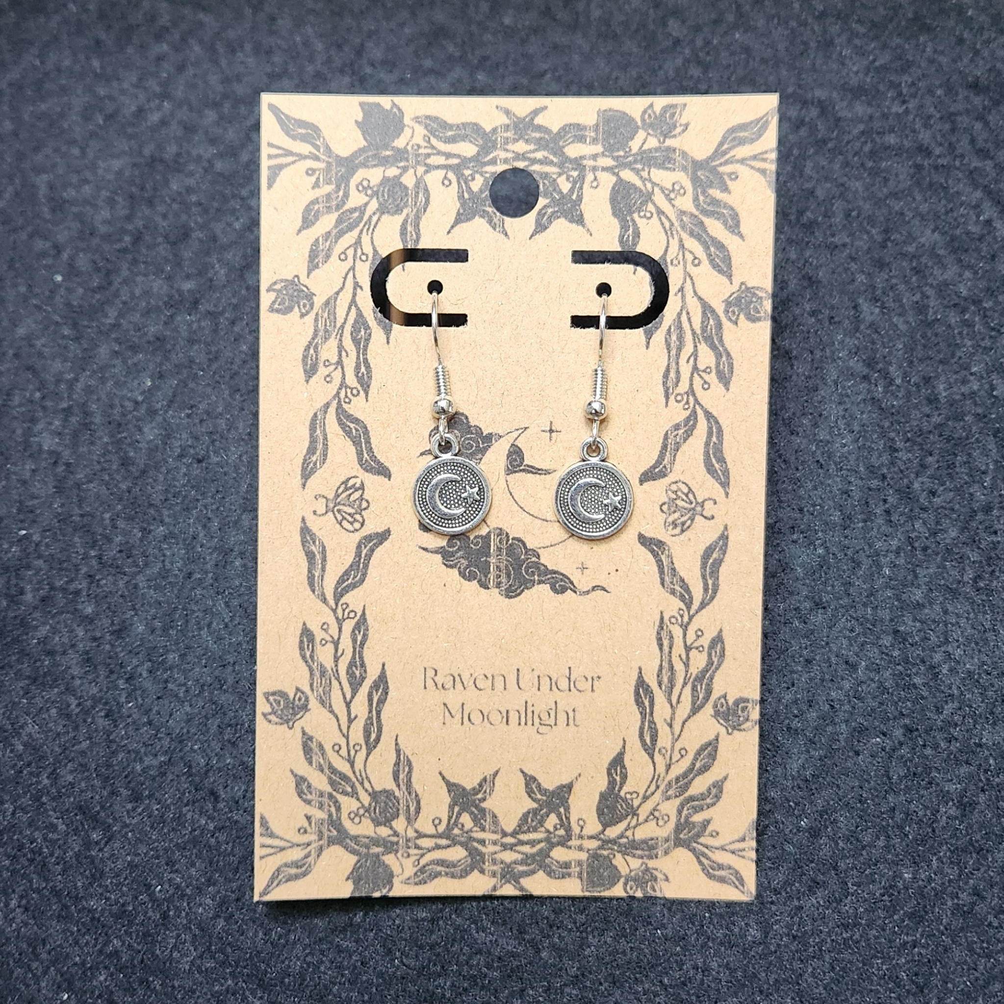 Moon & Star Dangles (Silver)