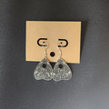 Cats & Moons Planchette Dangles (Burnished Silver)