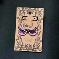 Metal Cosmos Butterfly (Black & Pink)