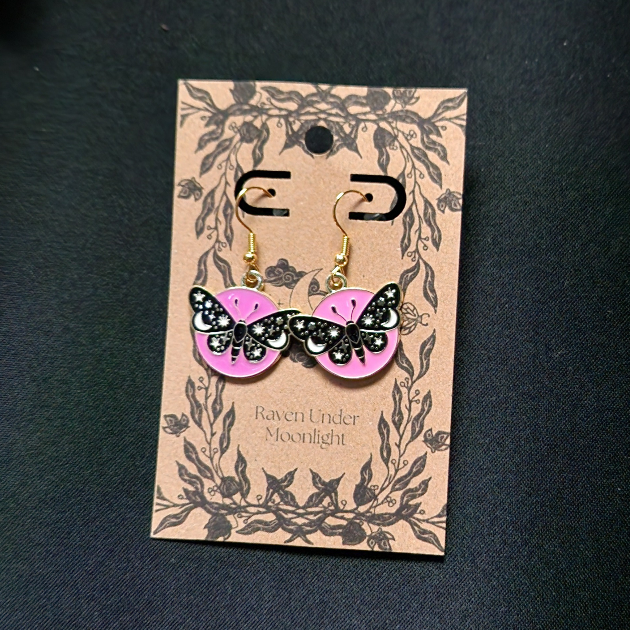 Metal Cosmos Butterfly (Black & Pink)