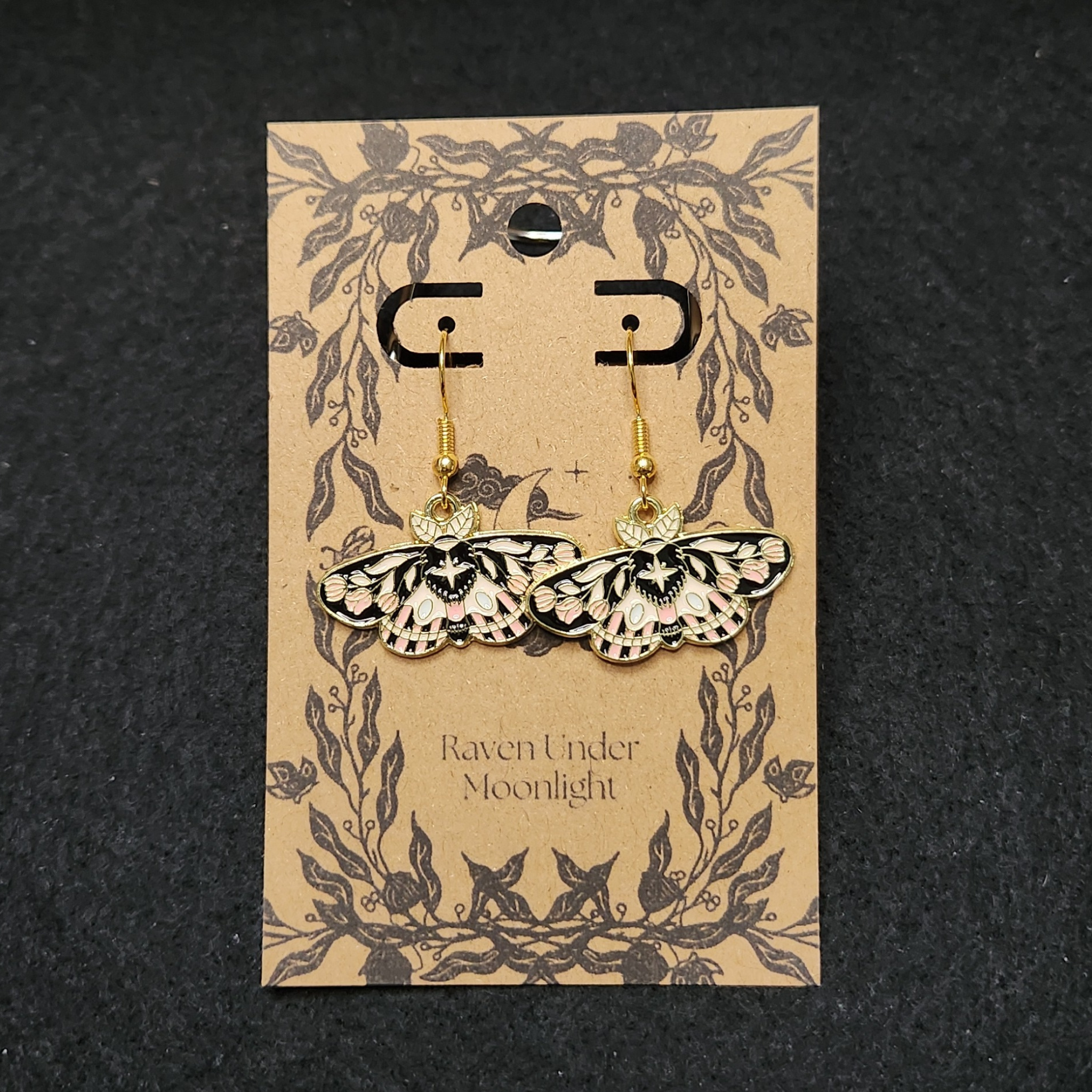Metal Mystic Moth (Pink & Black)