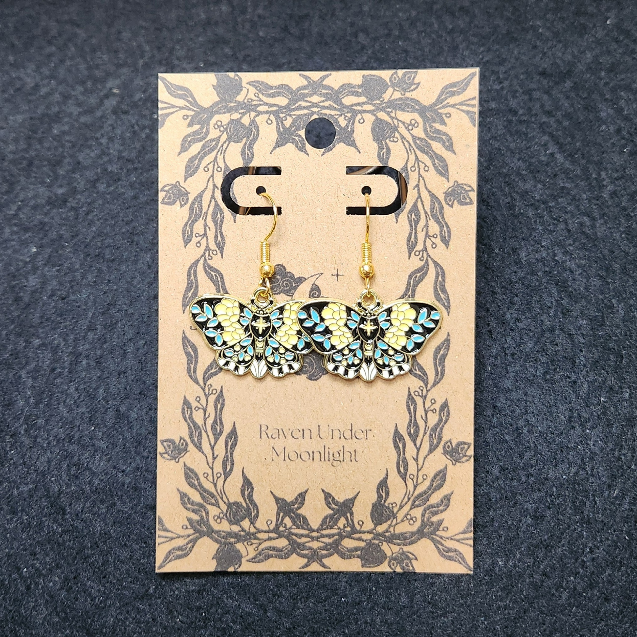 Metal Floral Butterfly (Yellow & Green)