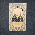 Bat & Book Planchette Dangles (Silver)