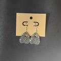 Moon Burst Planchette Dangles (Burnished Silver)