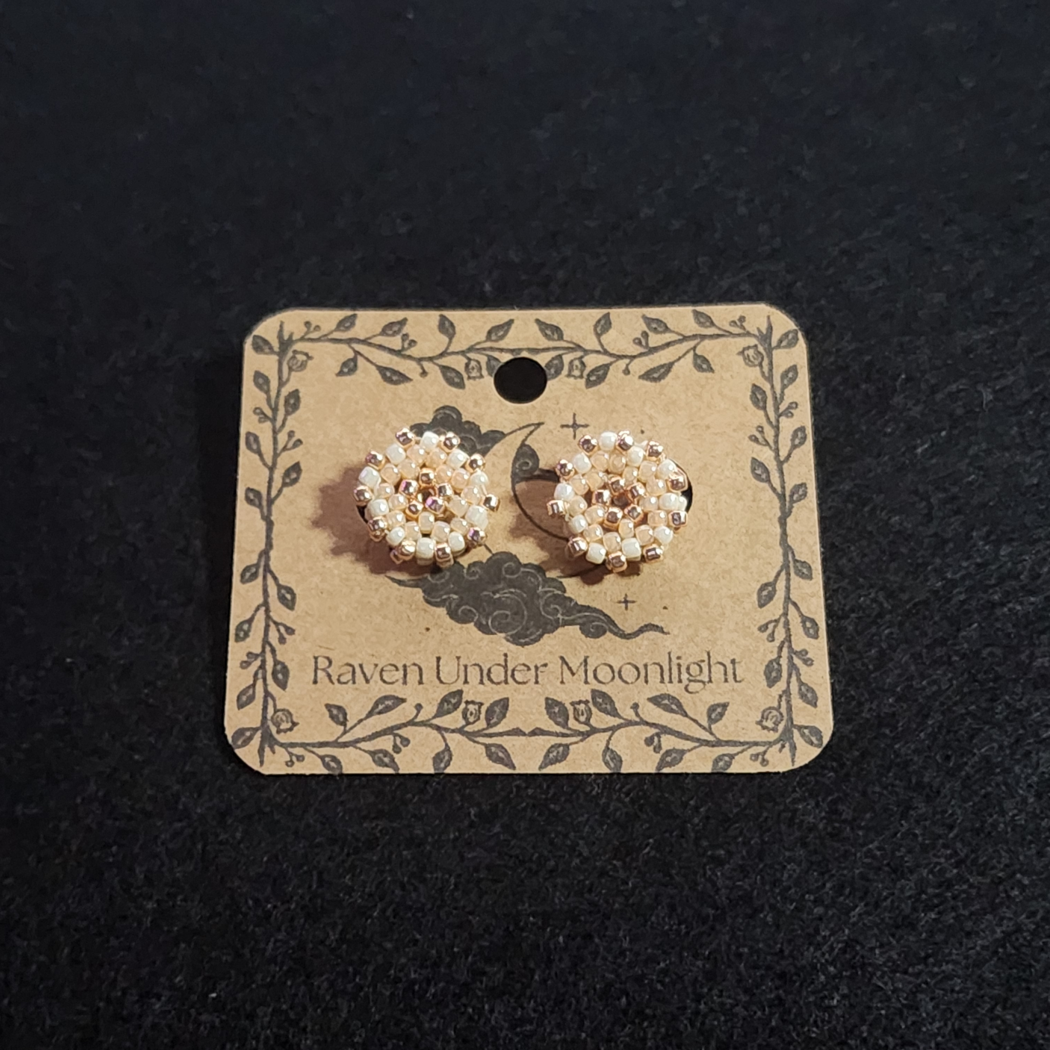 Light Beige & Apricot Stud Set