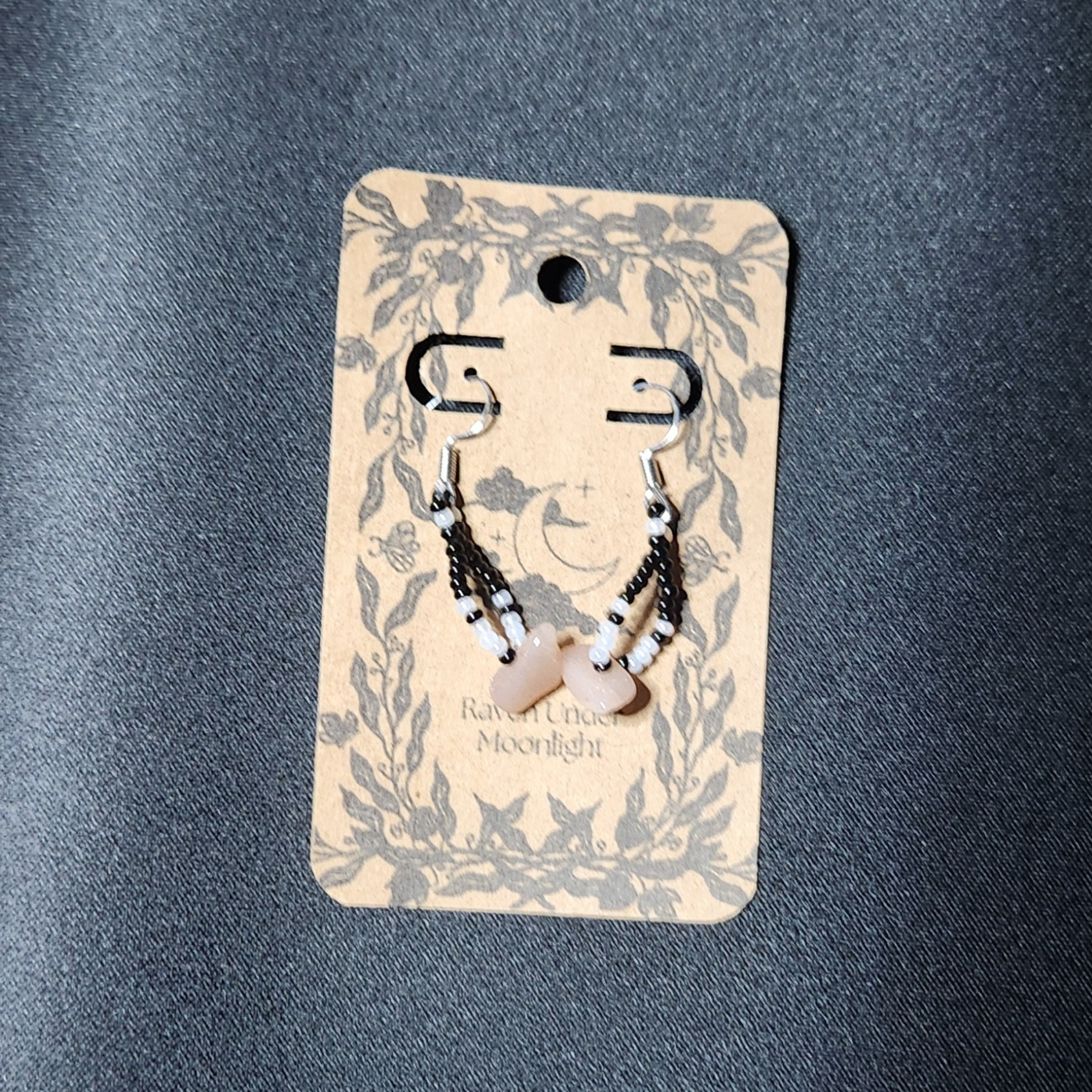 Suntone Beaded Teardrops (White)