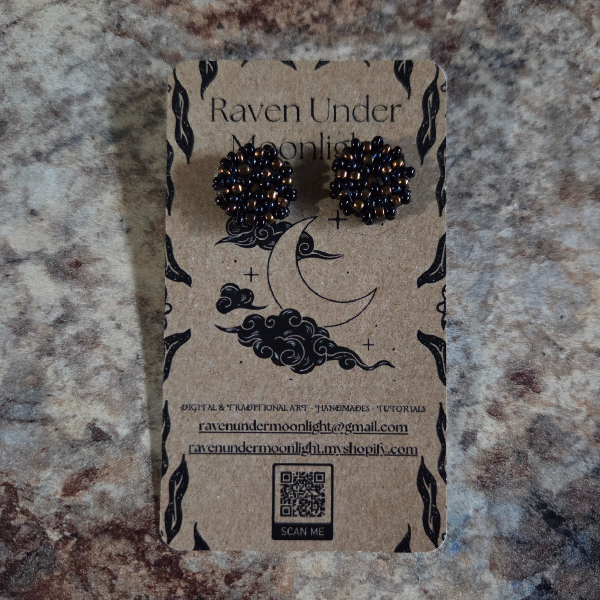 Black & Copper Stud Set