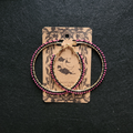 Hot Pink Love - Gold Beaded Hoops 70mm