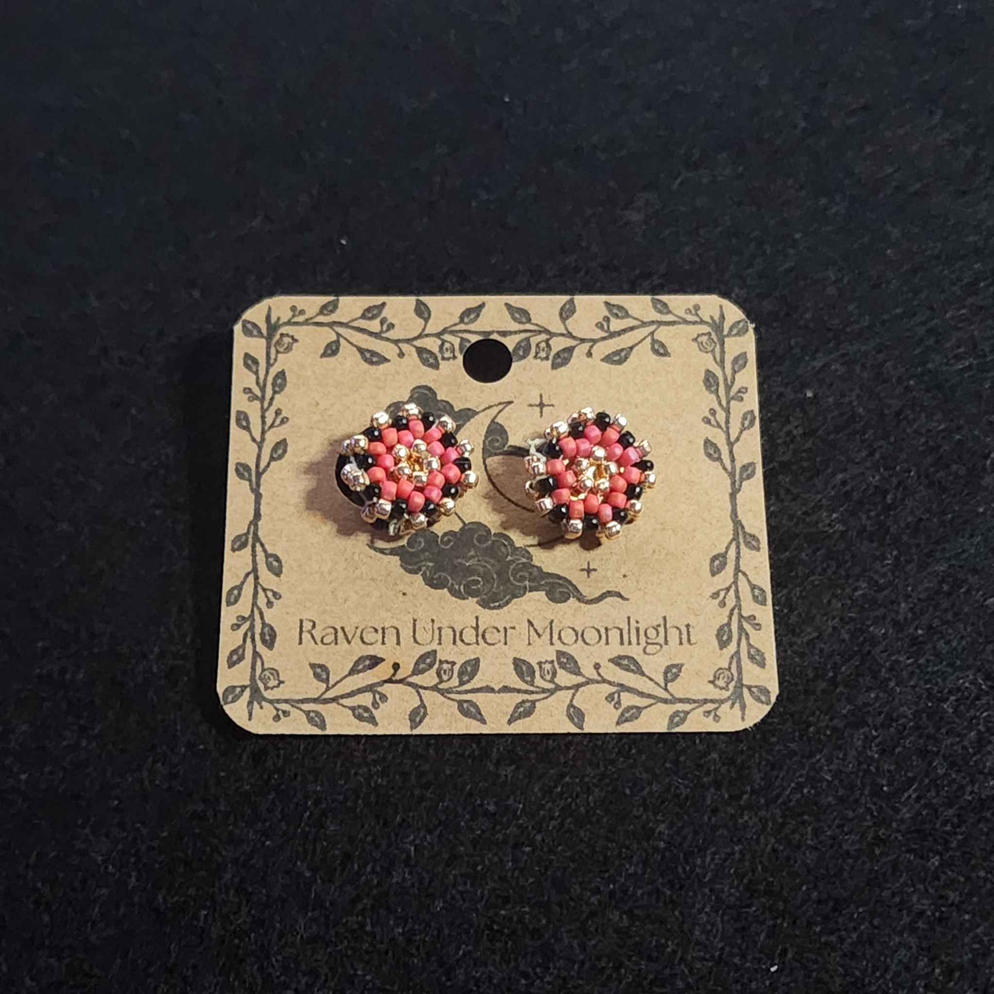 Cherry & Black Stud Set