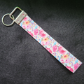 Romantic Blossoms - Light Blue Wristlet (Faux Leather)