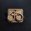 Spooky Season - Silver Beaded Hoops 24mm