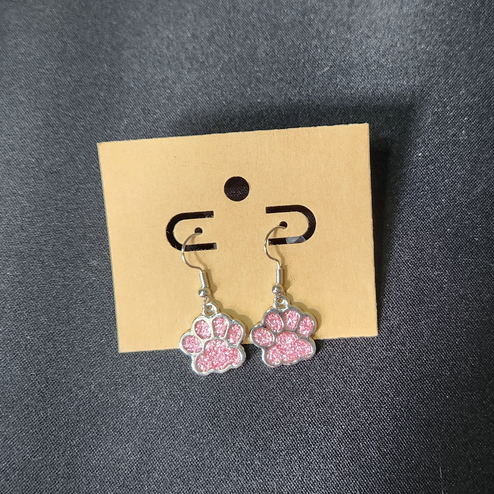 Glitter Paw Prints (Light Pink)