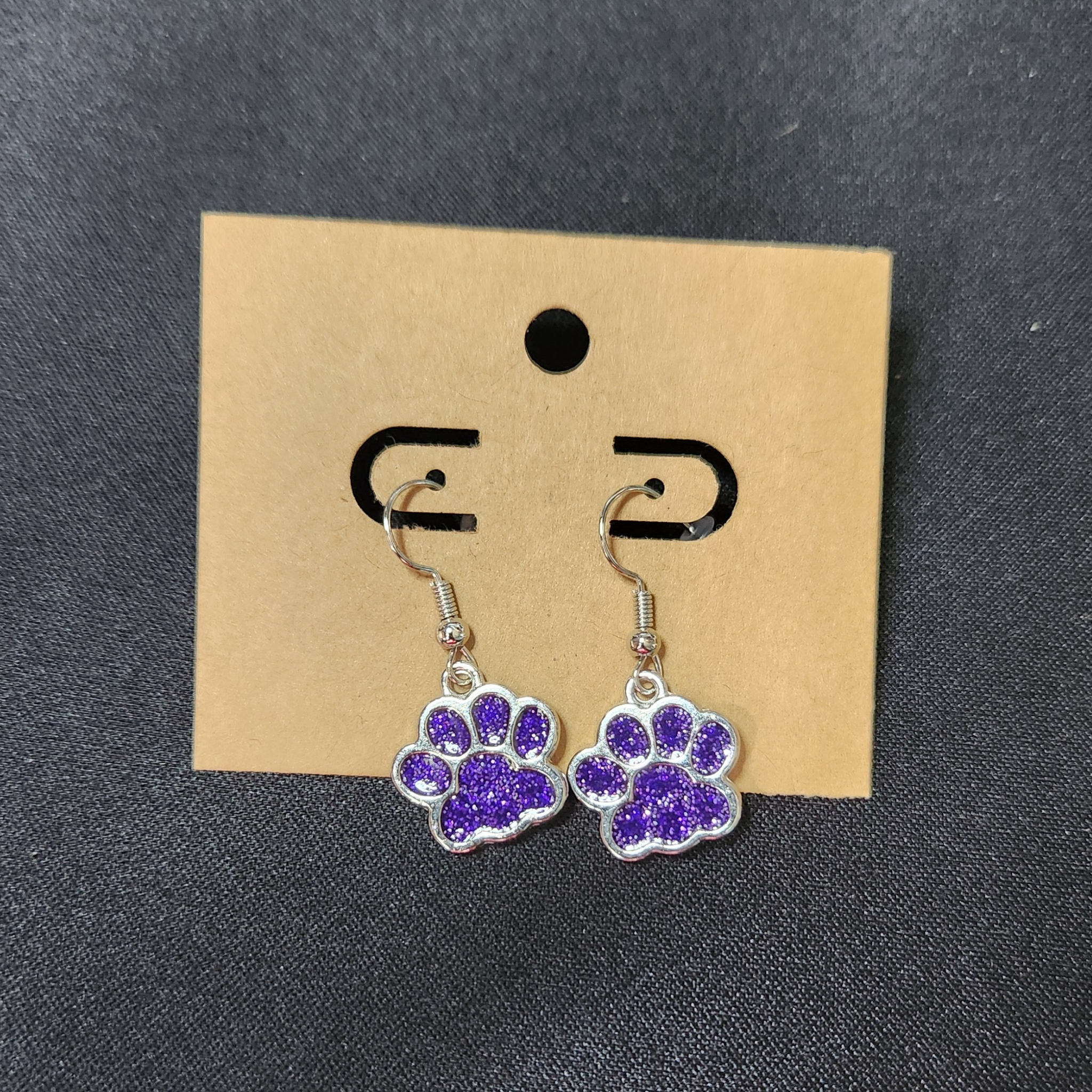 Glitter Paw Prints (Purple)